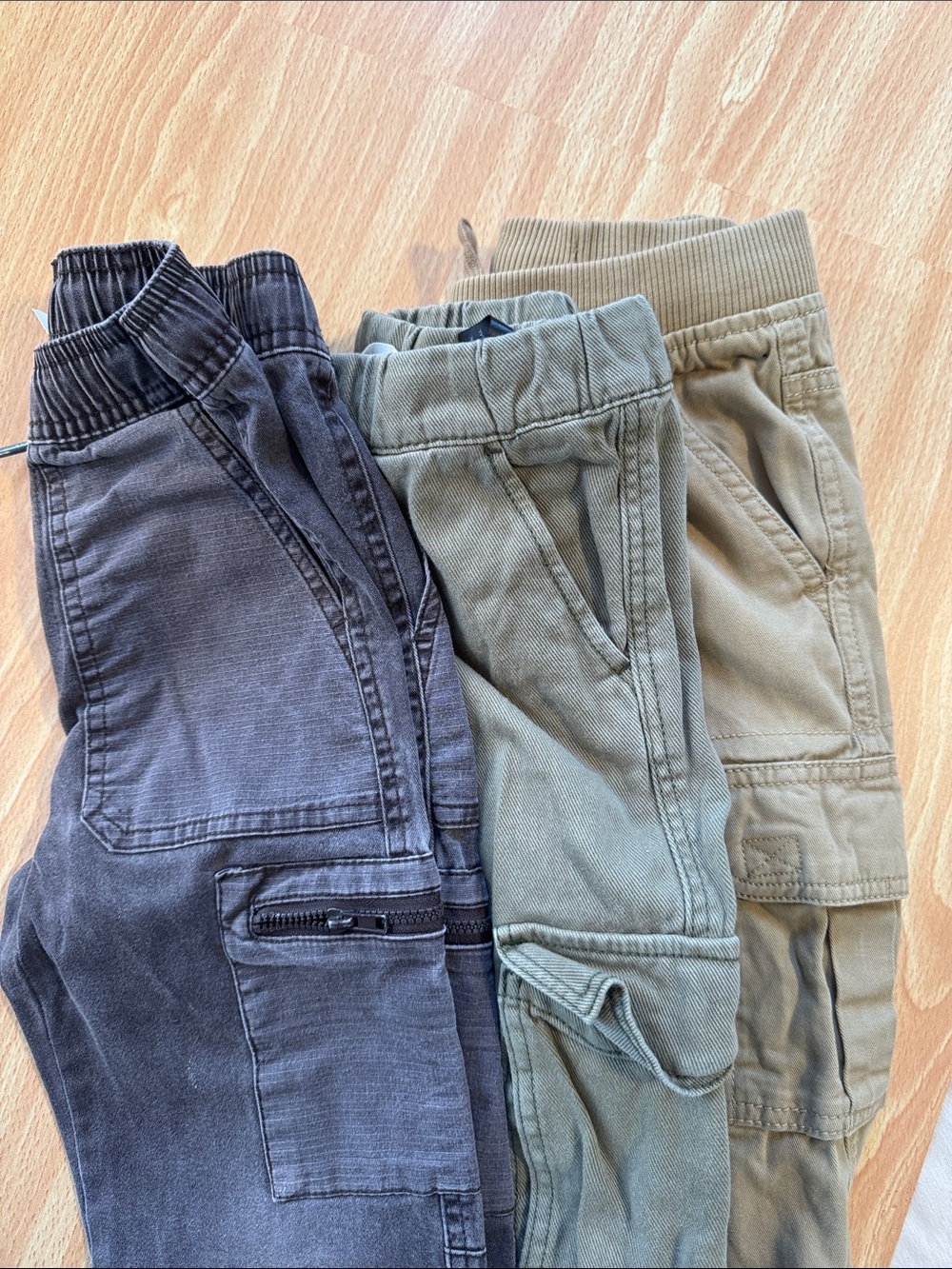 Kids Cargo Pants - Olive, Khaki & Brown - 4/5T